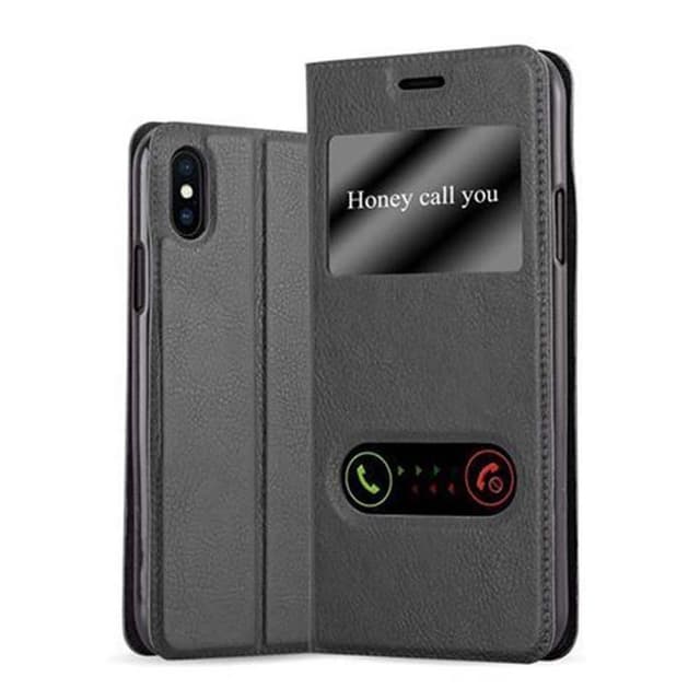 iPhone X / XS lommebokdeksel cover (svart)