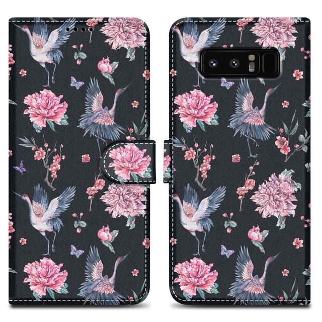 Samsung Galaxy NOTE 8 Plånboksfodral Skal (Svart)