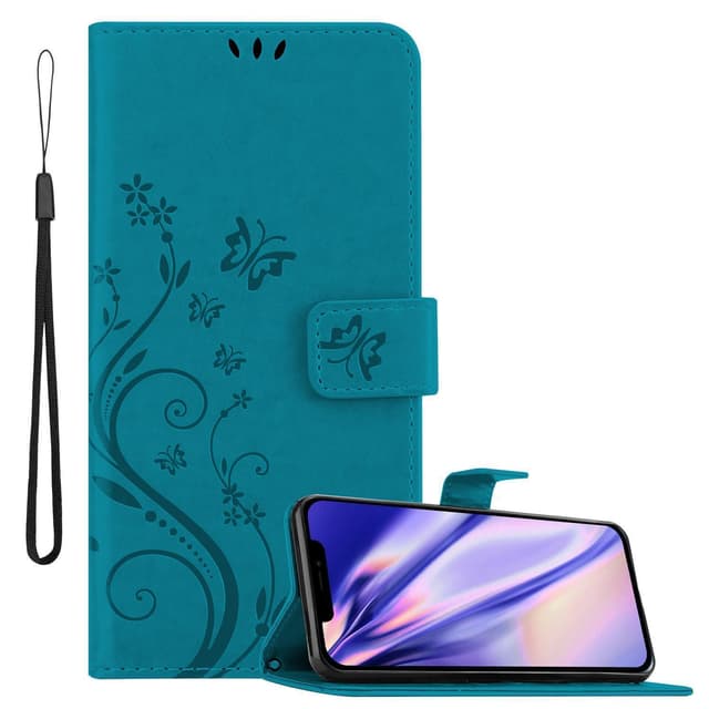 iPhone 13 PRO MAX Suojakuori Lompakkokotelo (Sininen)