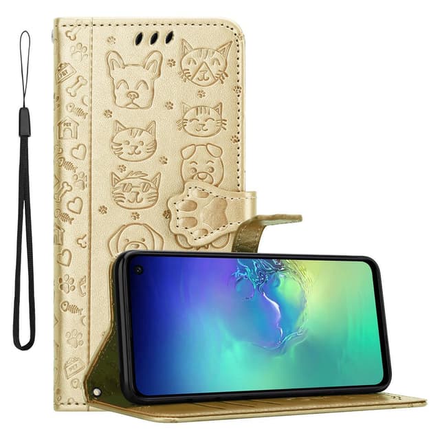 Samsung Galaxy S10e Pungetui Cover Case (Guld)