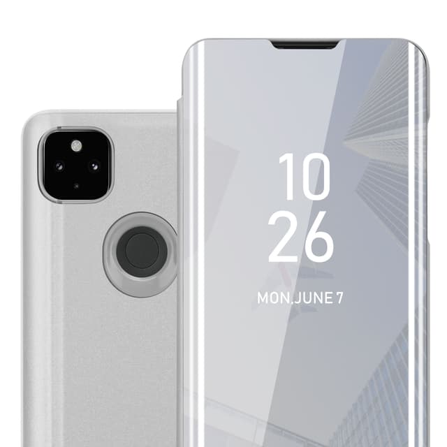 Suojakuori Google PIXEL 4A Lompakkokotelo (Hopea)