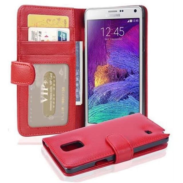 Samsung Galaxy NOTE 4 Plånboksfodral Skal (Röd)