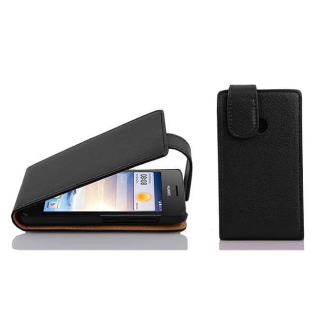 Huawei ASCEND G330 Suojakuori Lompakkokotelo (Musta)