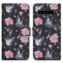 Samsung Galaxy S10 5G Suojakuori Lompakkokotelo (Musta)