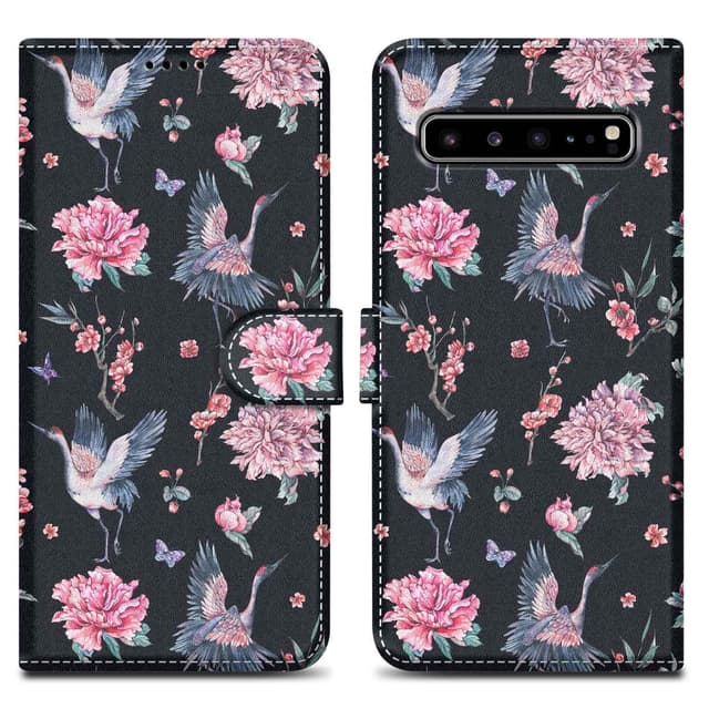 Samsung Galaxy S10 5G Suojakuori Lompakkokotelo (Musta)