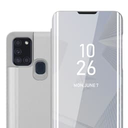 Samsung Galaxy A21s lommebokdeksel etui (sølv)