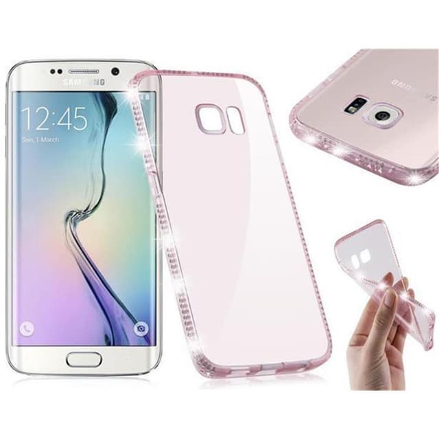 Samsung Galaxy S6 EDGE Cover Etui Case (Lyserød)