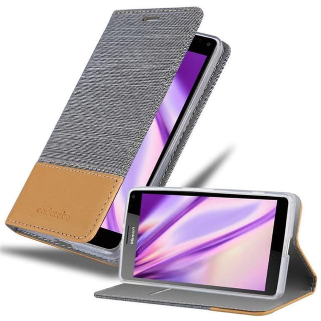 Nokia Lumia 950 XL Suojakuori Lompakkokotelo (harmaa)