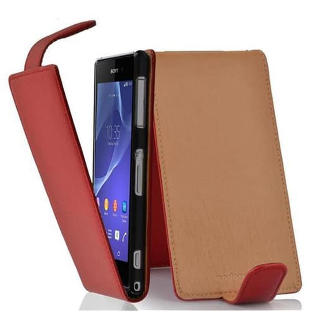 Sony Xperia Z2 Pungetui Flip Cover (Rød)
