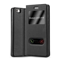 Huawei P8 LITE 2015 lommebokdeksel cover (svart)