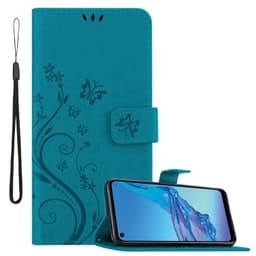 Oppo A53s Suojakuori Lompakkokotelo (Sininen)