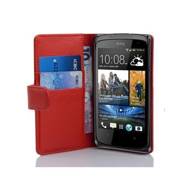 Skal HTC Desire 500 Plånboksfodral (Röd)