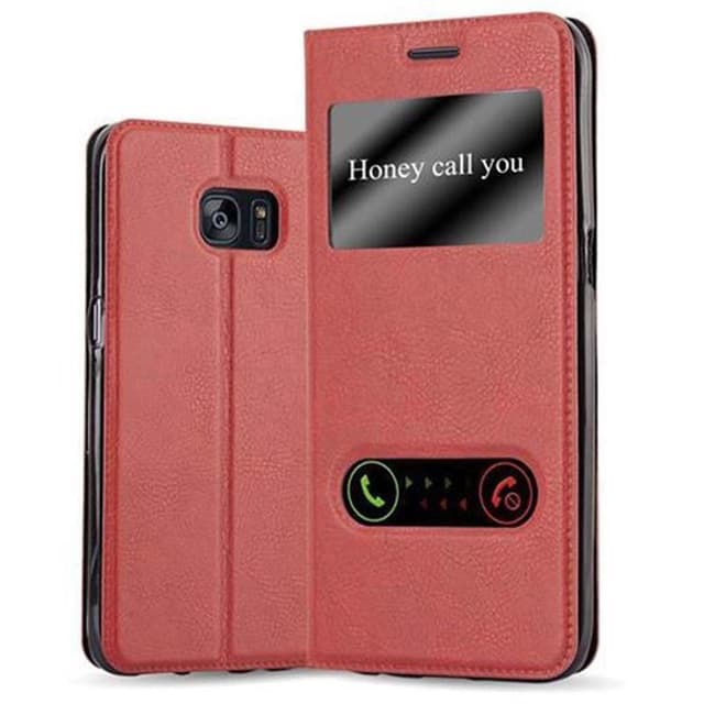 Lompakkokotelo Samsung Galaxy S7 EDGE Case (Punainen)