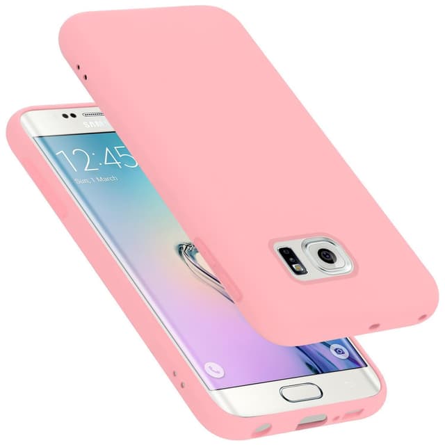 Samsung Galaxy S6 EDGE Cover Etui Case (Lyserød)