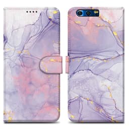Honor 9 Suojakuori Lompakkokotelo (Violetti)