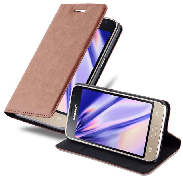 Samsung Galaxy J1 2016 Cover Etui Case (Brun)