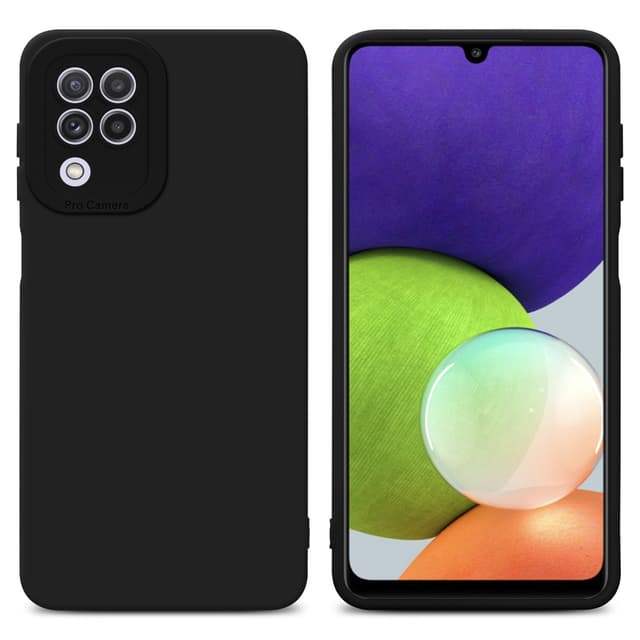 Samsung Galaxy A22 4G Suojakuori Kotelo (Musta)