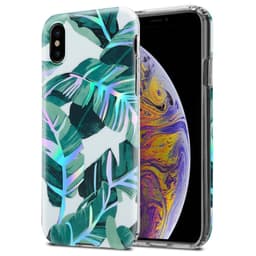 iPhone XS MAX Suojakotelo Suojakuori Kukat (Valkoinen)