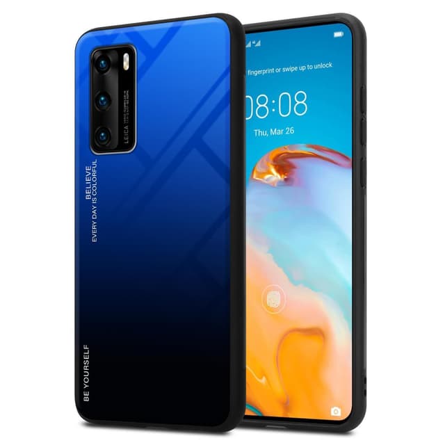 Huawei P40 Skal Fodral Case (Svart)