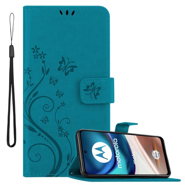 Motorola MOTO G42 Plånboksfodral Skal (Blå)
