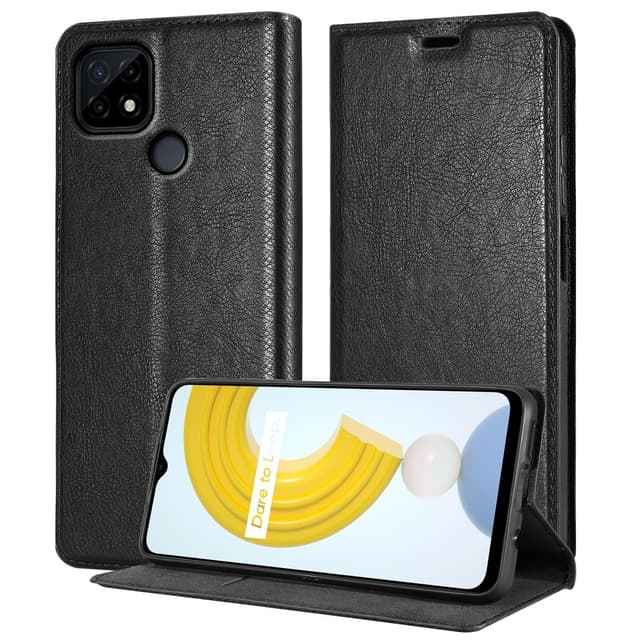 Realme C21 lommebokdeksel case (svart)