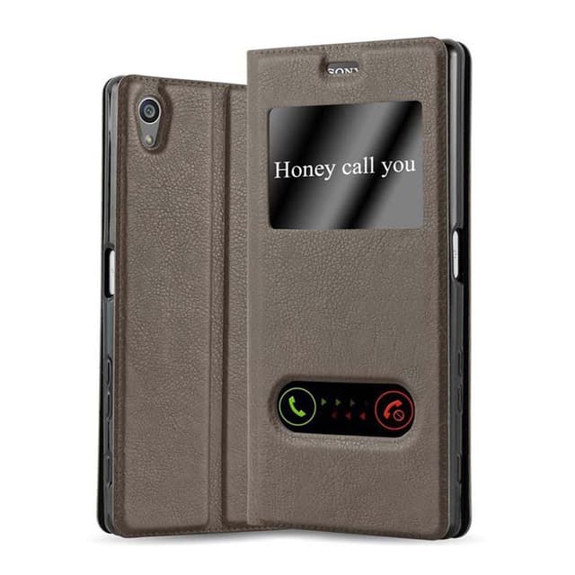 Sony Xperia Z5 PREMIUM Plånboksfodral Skal (Brun)