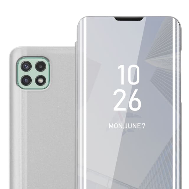 Suojakuori Samsung Galaxy A22 5G Lompakkokotelo (Hopea)