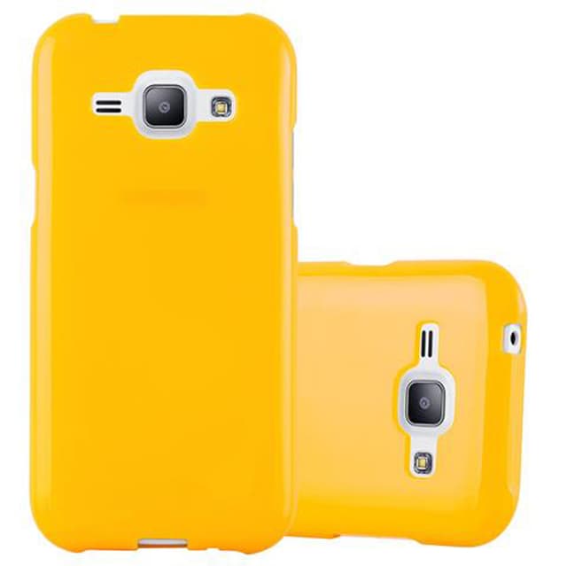 Samsung Galaxy J1 2015 Suojakuori Kotelo (Keltainen)