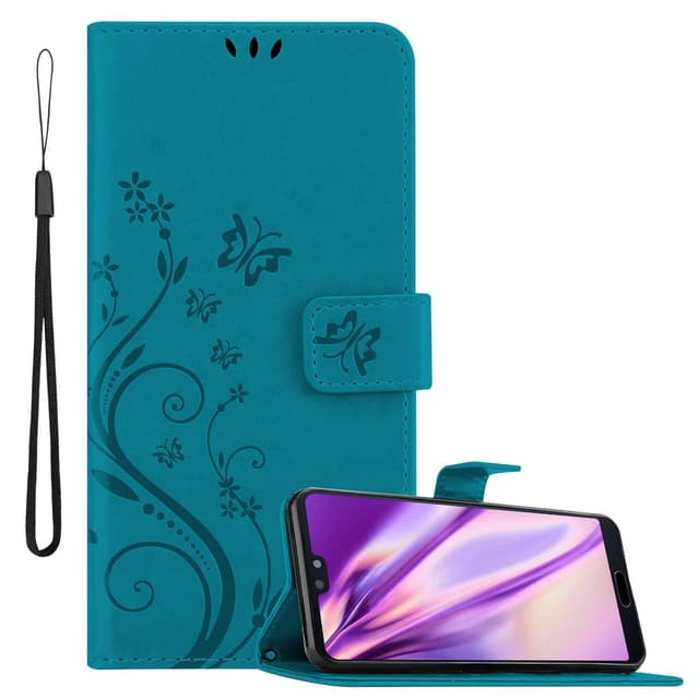 Huawei P20 Plånboksfodral Skal (Blå)