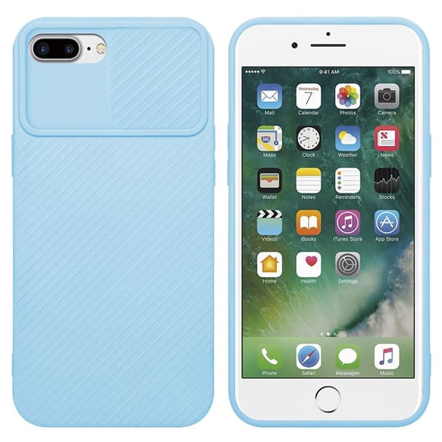 Deksel iPhone 7 PLUS / 7S PLUS / 8 PLUS cover (blå)