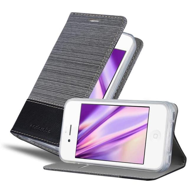 iPhone 4 / 4S Suojakuori Lompakkokotelo (harmaa)
