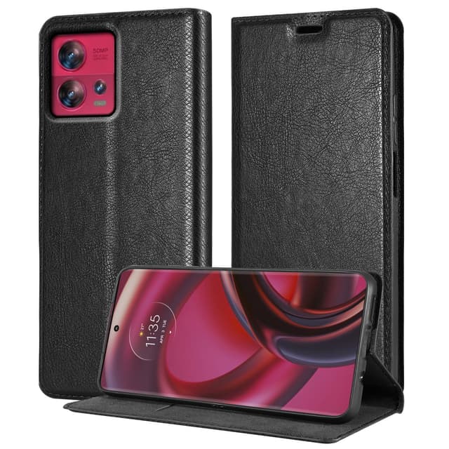 Motorola EDGE 30 FUSION lommebokdeksel case (svart)