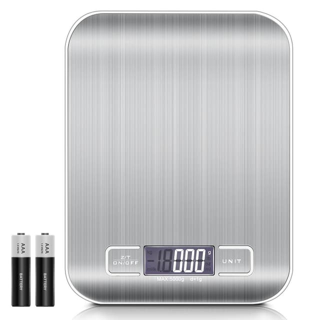 Kjøkkenvekt digital vekt 5 kg vanntett (sølv)