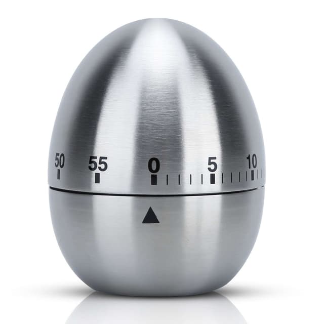 Egg Timer Rustfritt stål Kjøkken Timer (sølv)