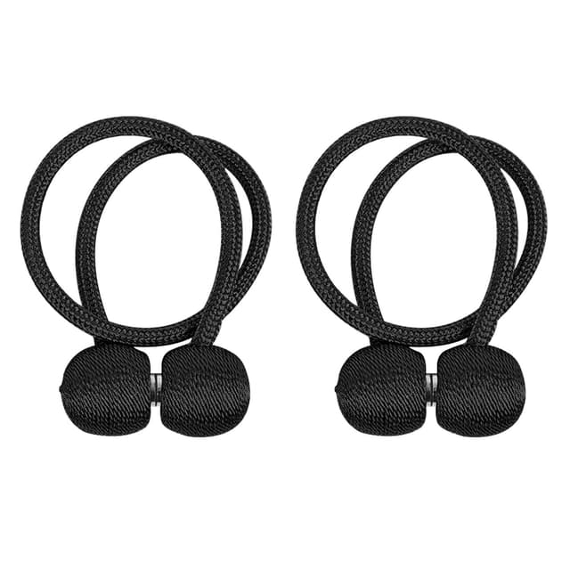 Klämma clip för gardin 2 delar Set 40 x 3 cm (Svart)
