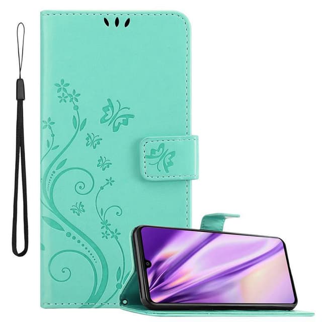 Samsung Galaxy A41 Suojakuori Lompakkokotelo (Turkoosi)