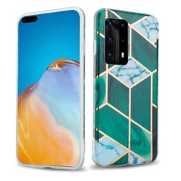 Huawei P40 Plånboksfodral Skal (Grön)