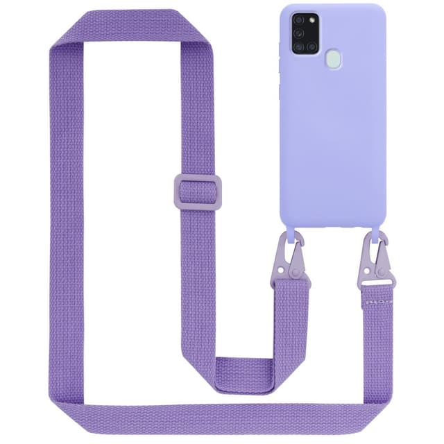 Samsung Galaxy A21s Skal Fodral Kedja (Lila)