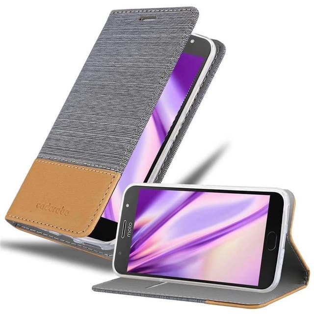 Motorola MOTO G5S PLUS Pungetui Cover Case (Grå)