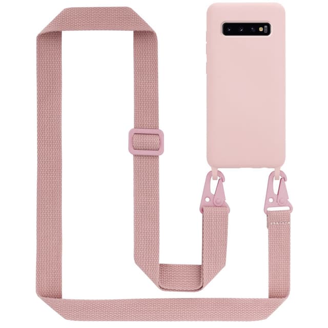 Samsung Galaxy S10 PLUS Etui Cover Kæde (Lyserød)