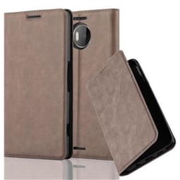 Nokia Lumia 950 XL Suojakuori Lompakkokotelo (Ruskea)