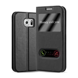 Lompakkokotelo Samsung Galaxy S6 EDGE PLUS Case (Musta)