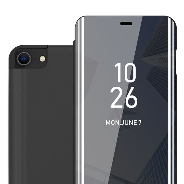 iPhone 7 / 7S / 8 / SE 2020 Plånboksfodral Skal (Svart)