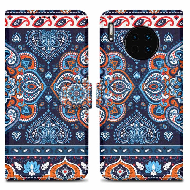 Huawei MATE 30 Plånboksfodral Skal (Blå)
