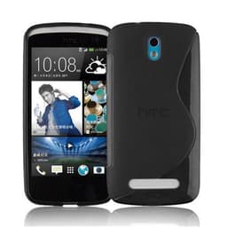 HTC Desire 500 Suojakuori Case Cover (Musta)