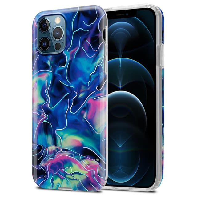 iPhone 12 PRO MAX Suojakuori Lompakkokotelo (Sininen)