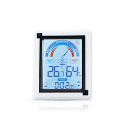 Termometer LCD Touch Termometer med klokke (hvit)
