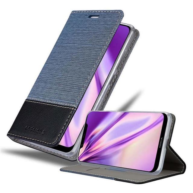 Nokia 7.1 PLUS / X7 Plånboksfodral Skal (Blå)