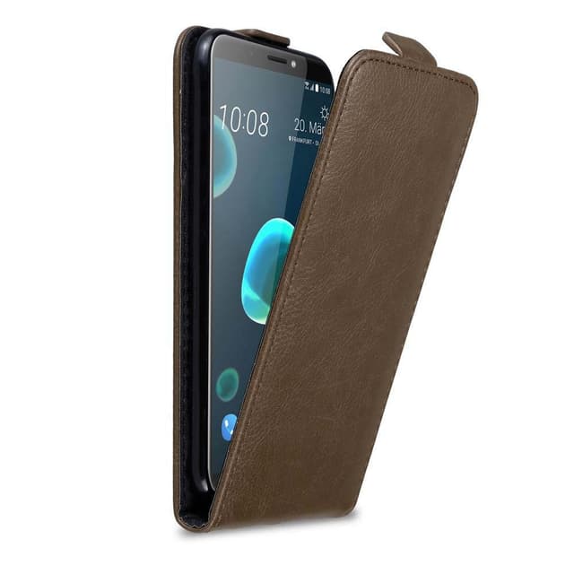 HTC Desire 12 PLUS Suojakuori Lompakkokotelo (Ruskea)