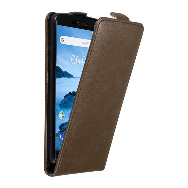 Nokia 6.1 Pungetui Flip Cover (Brun)